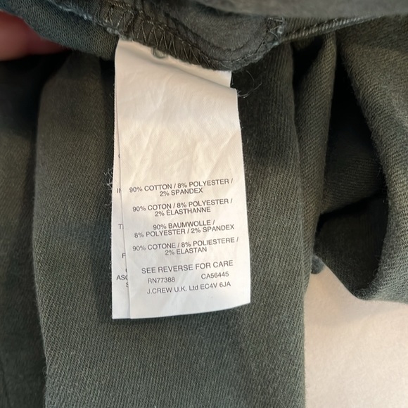 J. Crew hunter green Dannie skinny pants back zipper - Picture 5 of 5